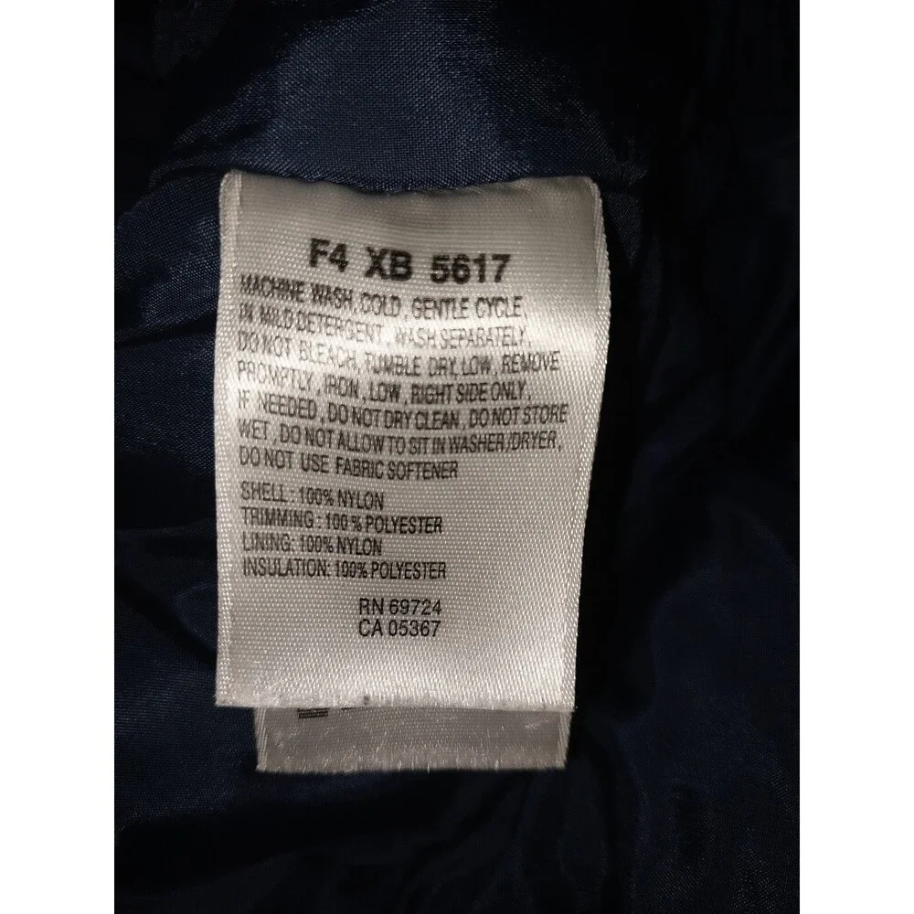 Columbia Youth 10/12 Insulated Winter Jacket Blue Yellow Missing Hood